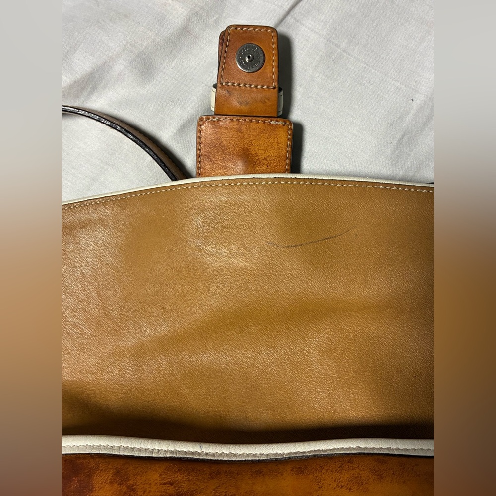 COACH | Leatherware 5142 | Caramel & Cream Leather Satchel | Y2K Equestrian Luxe - Picture 12 of 16
